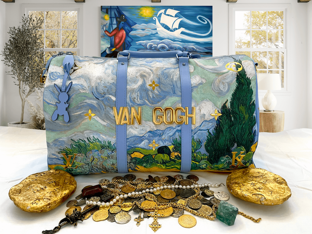 Louis Vuitton Jeff Koons Icons Van Gogh Zippy Wallet Zip Around 862663